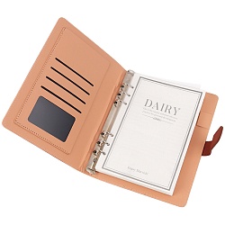 ежедневник а5 недатиров. 100л обложка кож.зам. на кольцах с магнитной застёжке коричневый