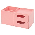 Органайзер настольный пластиковый 5 отделений розовый