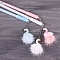 ручка  гелевая синяя "darvish" с брелоком фламинго с мехом