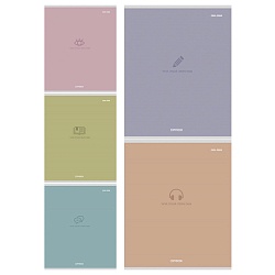 тетрадь  48л кл. "минималистичный стиль-2" обложка лён