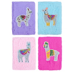 Блокнот 14*19,5см 80л "меховой" с рисунком "лама"