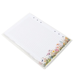 сменный блок 6 отверстий  а5 92л в клетку (цветочная поляна)