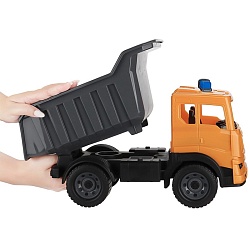 машинка самосвал "мирослав" строительный спецтехника с мигалками 40 см