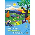 Бумага цветная тонированная А4 12л. 12цв. "Лесная полянка"