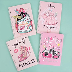 Блокнот A5  60л в линейку "Fashion" на спирали