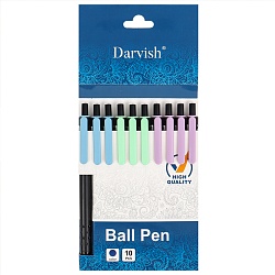 ручка автоматическая шариковая синяя scoop корпус черный с цветным держателем