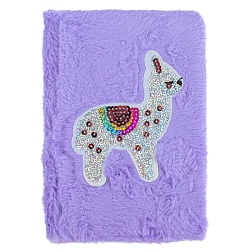 Блокнот 14*19,5см 80л "меховой" с рисунком "лама"