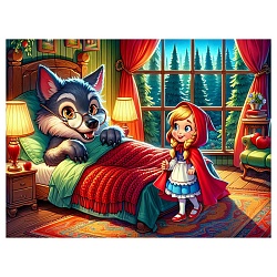 пазлы  104 элемента красная шапочка и серый волк