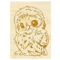 выжигание. доски для выжигания 2шт "совенок и щенок"