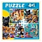 пазлы  4 в 1 в удивительном мире животных (9,16,25,36 элементов)