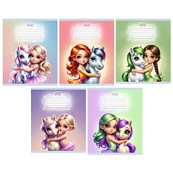 тетрадь  12л клетка цв. обл "дружба -это чудо"  выб. лак 