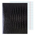 Тетрадь  48л кл. "METALLIC тиснение CROCO" обложка бумвинил ЧЁРНАЯ
