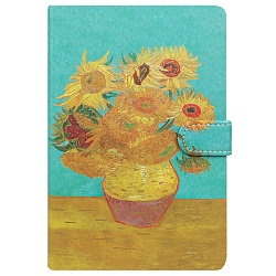 Блокнот 12,7*19 см 112л на магнитной застёжке "Подсолнухи"