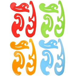 набор лекал 3шт/уп проз. цветной  европодвес (25, 17, 12см)