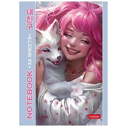 Блокнот А6  32л "Милый друг " на скрепке Хатбер