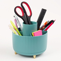 органайзер настольный пластиковый 5 отделений вращающийся бирюзовый