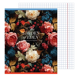 тетрадь  96л кл. "цветы" обложка картон (эконом)