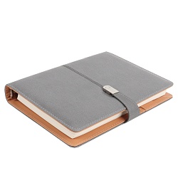 ежедневник а5 недатиров. 100л обложка кож.зам. на кольцах с магнитной застёжкой