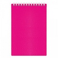 Блокнот А6  80л "Diamond" NEON Розовый на гребне пластиковая обложка
