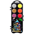 Краски аквар. 12цв. "Фантазия" флуоресцентная+перламутровая без кисти Луч