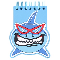 Блокнот фигурный  7*10см 80л "Акула" на спирали