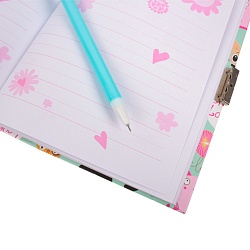 Блокнот A5  50л "Милые котики" с ручкой в наборе цвет фиолетовый