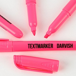 текстмаркер "darvish" розовый