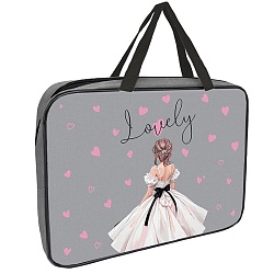 папка школьника а4 с ручками + твёрдое дно акварельная принцесса печать на ткани