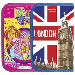 пенал 1отдел. 190*115мм "darvish" ассорти