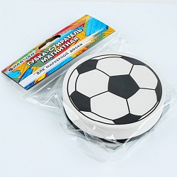 губка-стиратель магнитная для маркерной доски "мяч футб."