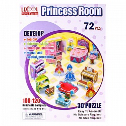 пазл 3d "princess room" lk-8862 (72 элемента)
