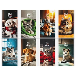 Блокнот А6  48л "Микс.Животные" ассорти,  на скрепке