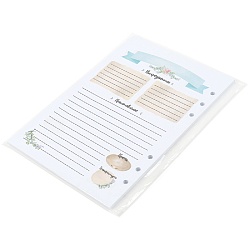 сменный блок 6 отверстий  а5 40л (для записи рецептов)