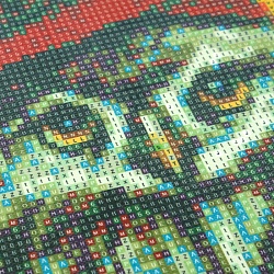 алмазная живопись 40*50см  сова в шапке