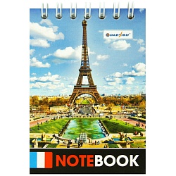 Блокнот  7*10см  60л  "Города" на гребне