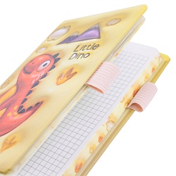 Блокнот А6  80л обложка "Дино" с рисунком 3D эффект