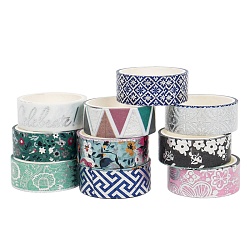 лента декоративная клейкая с рисунками 15мм*2м 10шт в наборе