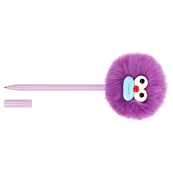 ручка шар. синяя  пушистик