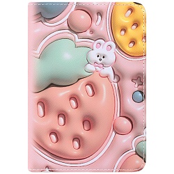 Блокнот A5  80л обложка кожзам "Зайка" клетка