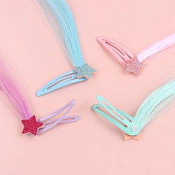 заколка для волос 4 шт. в наборе (клик-клак с прядью)