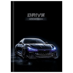 книжка записная  а7  48л "чёрный автомобиль-19" 7бц, глянц.лам.