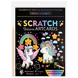 гравюра-раскраска единороги