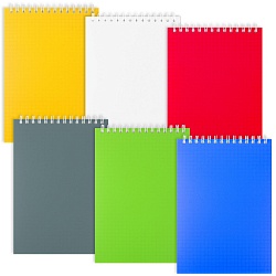 Блокнот 13*18см  48л пластиковая обложка ассорти на гребне