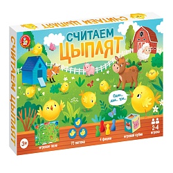 игра настольная ходилка "считаем цыплят"