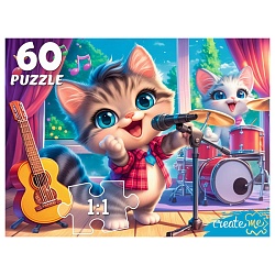 пазлы   60 элементов котята-музыканты