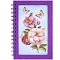 Блокнот  12*18,5см 60л "Darvish" на спирали с рисунком "цветы" со стразами