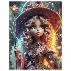 алмазная мозаика  23*30см с подрамником волшебница из мира магии