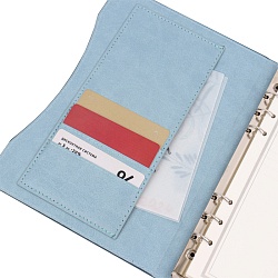 ежедневник а5 недатиров. 100л обложка кож.зам. синяя на кольцах