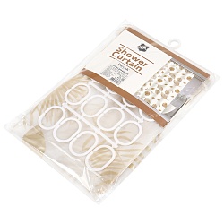 шторка для ванной с кольцами 180*180см ассорти