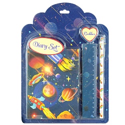 Набор канцелярский "Космос" 4 предмета ассорти